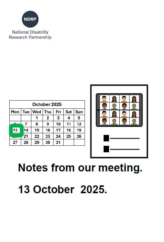 Cover image for Notes from our meeting. 13 October 2025.